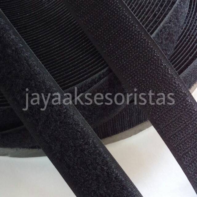 Velcro perepet tas 2.5 cm hitam