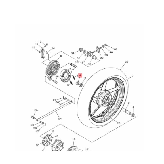 karet seil seal tutup bearing roda belakang kanan rxk rxking rx king rxz rzr byson ori ygp 93104-22837