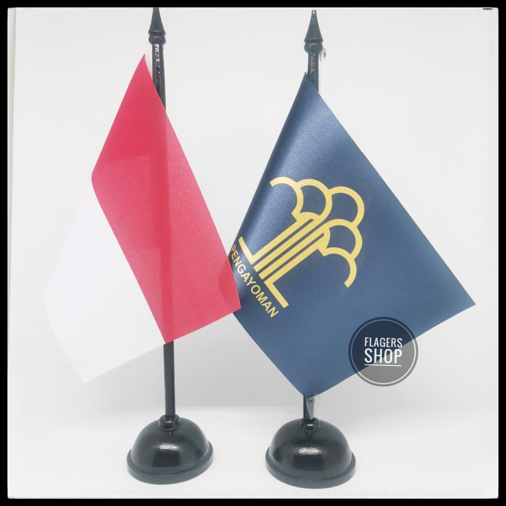 

[PAKET] Bendera Meja Indonesia + Kemenkumham RI / Pengayoman
