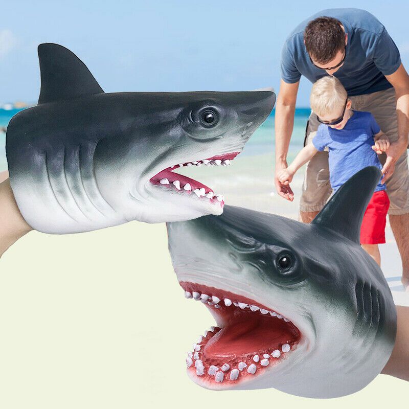 New Shark Head Hand Puppet Soft Kids Toy Gift Great Decoration Glove Funny Toys Educational toys