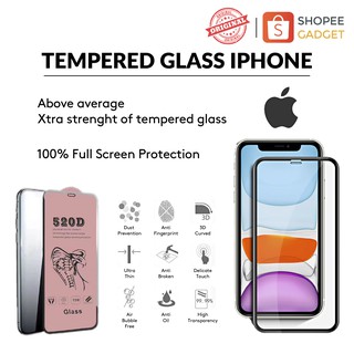 Tempered Glass iPhone 11 Pro Max X XS XR 6 7 8 Plus FULL ...