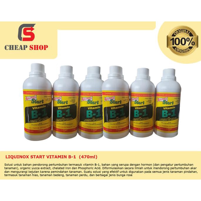 TERLARIS LIQUINOX START VITAMIN B-1 | PUPUK VITAMIN B-1 LIQUINOX 470ML NON COD