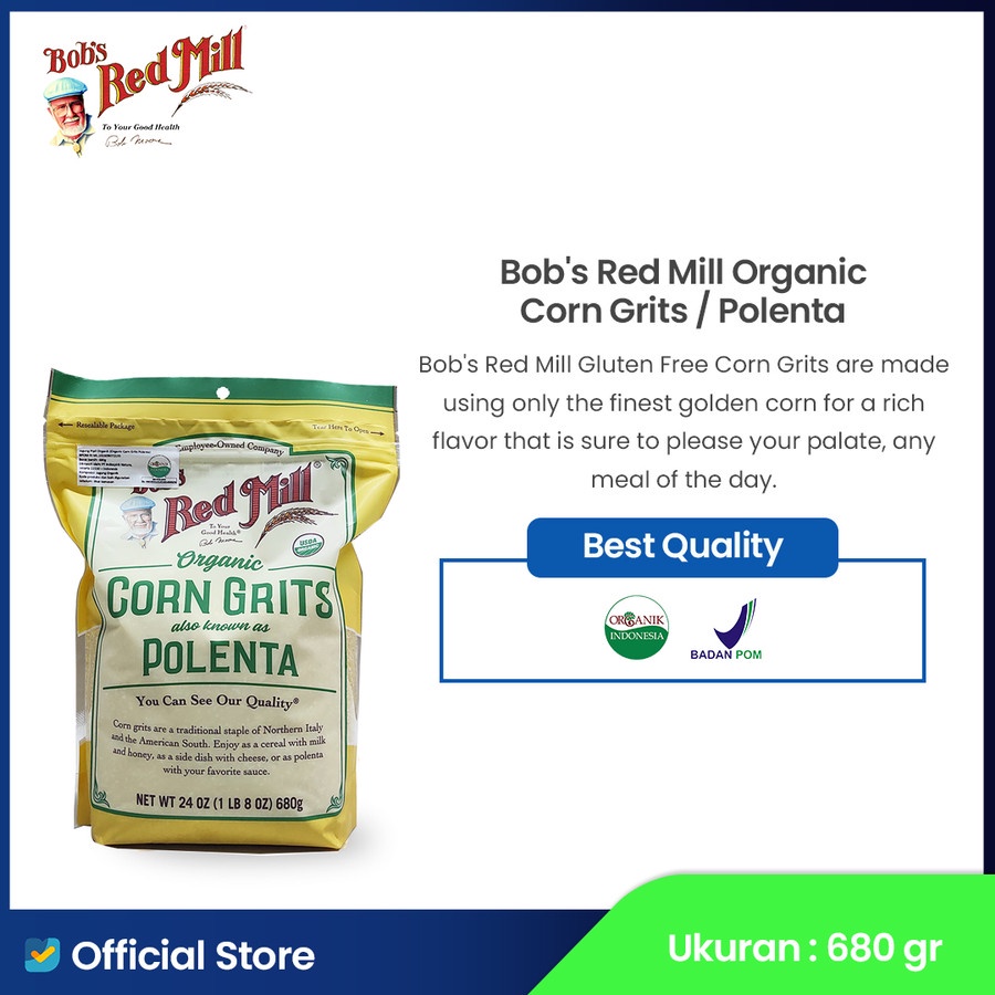 

Bob's Red Mill Organic Corn Grits / Polenta 680 gr