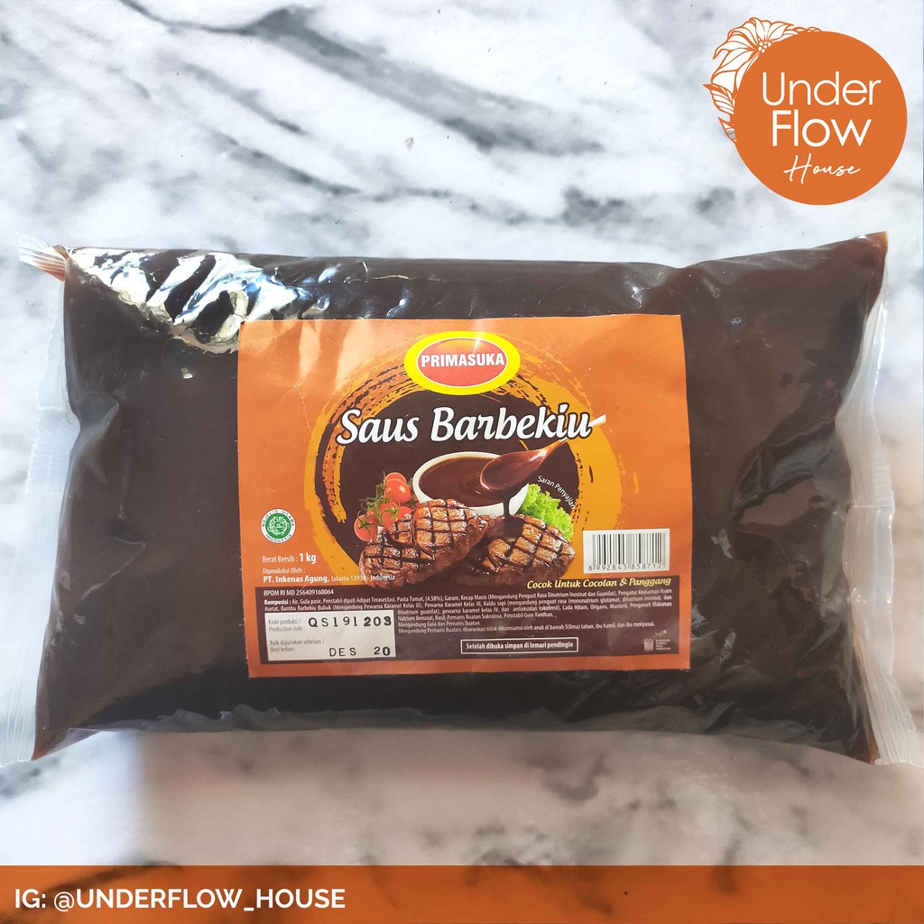 Prima agung saos barbeque / saus bbq ekonomis richeese murah enak halal sehat 1kg