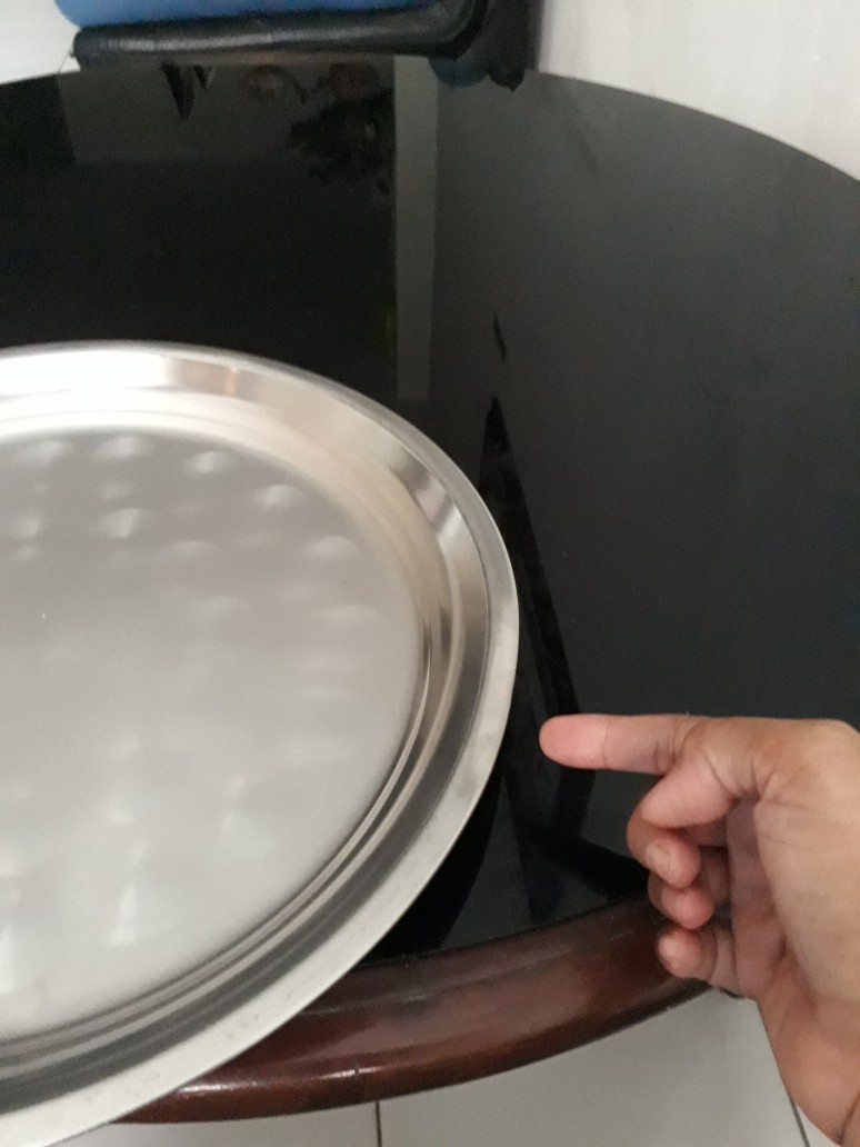 Nampan Bulat Stainless Steel 40 Cm