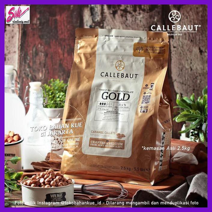 

SAKMACOKLAT- CALLEBAUT GOLD 2,5KG CHOCOLATE COUVERTURE CARAMEL 30,4% COKELAT COIN -MAKANAN-MINUMAN.