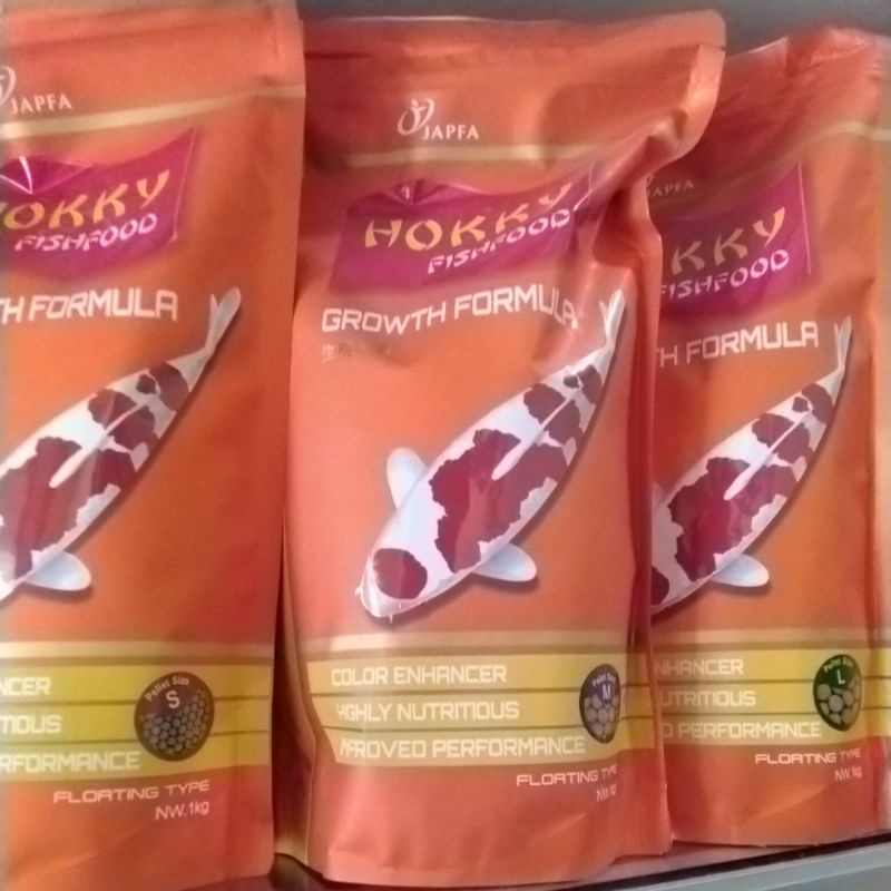 Hokky Koi Fish Food Growth Formula 1 kg -S/M/L