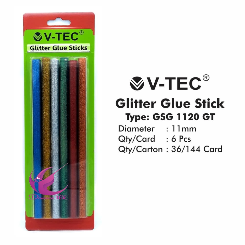 

Lem Bakar Glitter Besar Isi 6 pcs V-Tec GLUE STICK TYPE GSG 1120 GLITTER