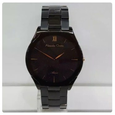 JAM TANGAN PRIA ALEXANDER CHRISTIE AC 8602 COWOK BLACK LIST GOLD