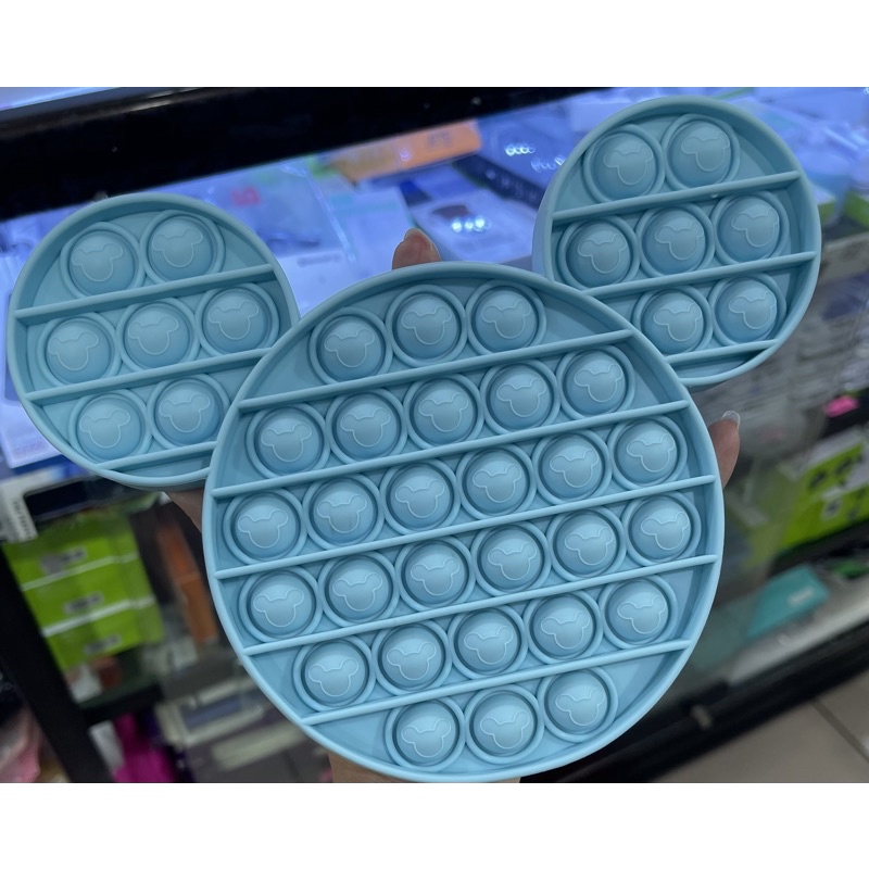 POP IT MURAH RAINBOW  fidget push Pop It Fidget Toy Push mainan anak-Mickey embos blue