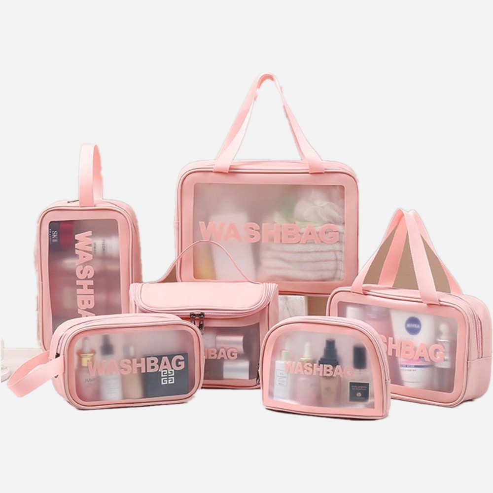 Tas Kosmetik AOMI transparan toiletry /Pouch Make Up Travel Transparan Waterproof 91060-91061-91062