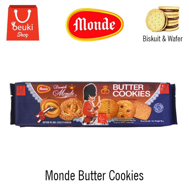 

Monde Butter Cookies Biskuit Premium Nikmat Enak dan Sehat Disuka Semua Kalangan Usia - 90gr