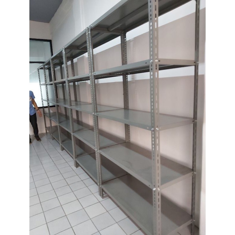 RAK BESI SIKU LUBANG UK 50X120X200 CM dan uk 60x120x200 cm