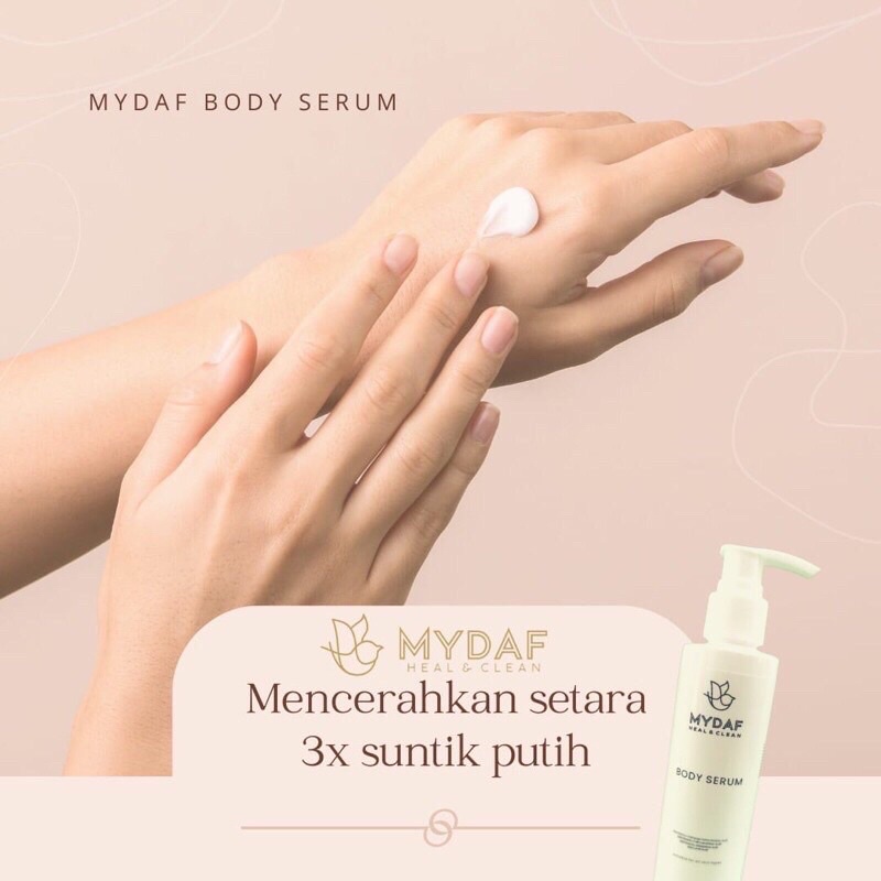 Mydaf Body Serum Whitening BPOM Lotion Collagen Mencerahkan Kulit