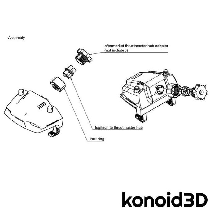 Logitech G27 G29 G920 To Aftermarket Thrustmaster Hub