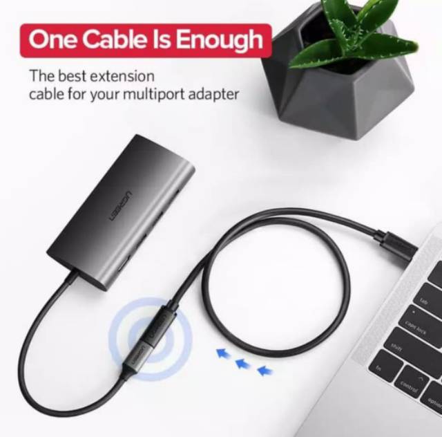 Ugreen Kabel Type C 3.1 Extension Cord to Usb Tipe C Thunderbolt 50CM 100 CM