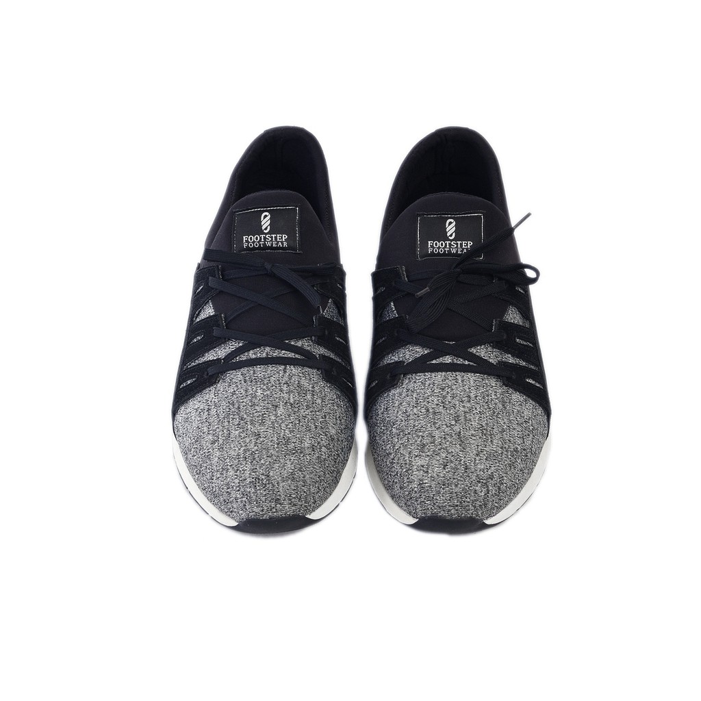 Sepatu Sporty Kanvas Kets Running Pria Cowok Men Sneakers Footwear | Flex Oreo Grey | FORIND x FSTP