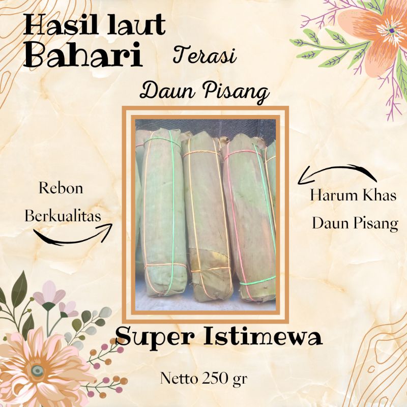 

[TERLARIS] TERASI UDANG REBON PILIHAN TERASI UDANG BUNGKUS DAUN PISANG ENAK MURAH BERKUALITAS UKURAN 250 GRAM ENAK BAGI PENGEMAR SAMBAL