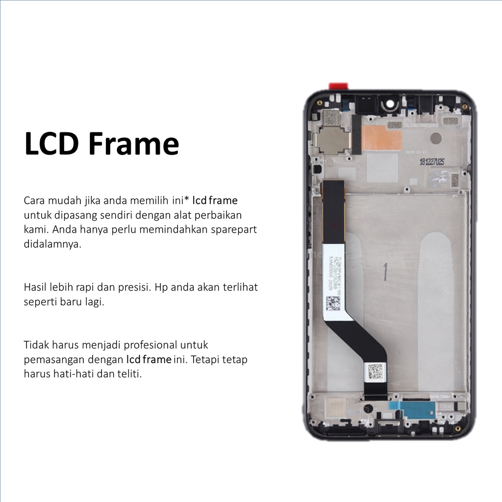 [ CHECK.ID ] LCD + FRAME XIAOMI REDMI NOTE 7 / NOTE 7 PRO ORIGINAL SERVICE PRODUCT