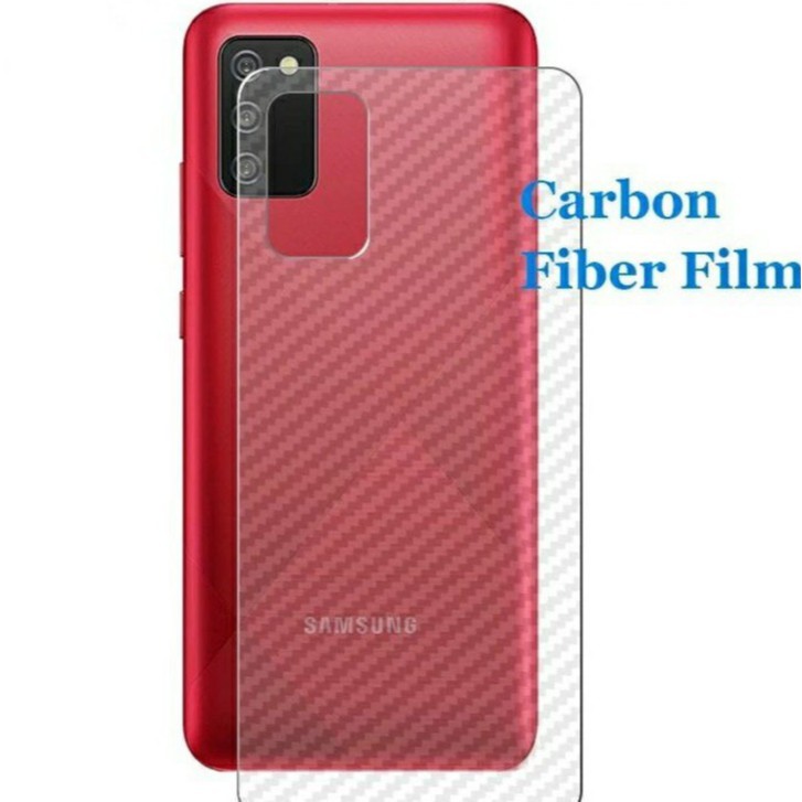 Garskin Carbon Samsung A02s A13 4G A12 A11 A03s A30s A50s Back Screen Protector Transparant Skin