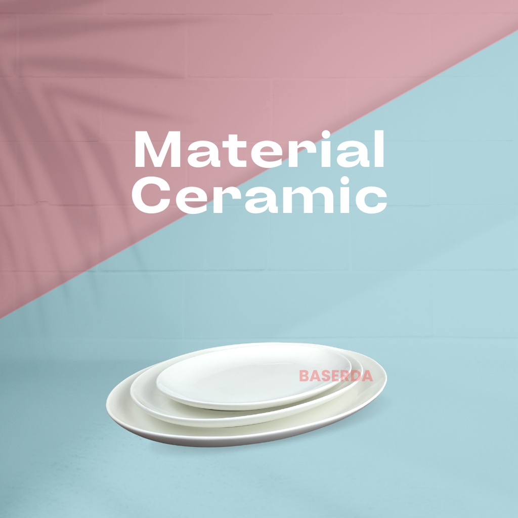 OVAL PLATE A8029 25 CM, 30 CM, 35 CM - MERK OSTIN - MATERIAL CERAMIC