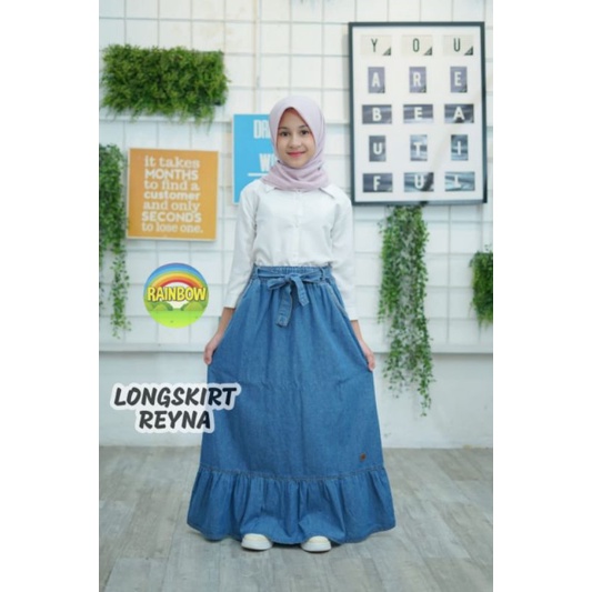 Rok Jeans anak/Long skirt Reyna by rainbow