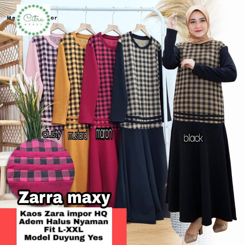 Gamis Maxy - Gamis Kaos Zara Import - Zara Maxy