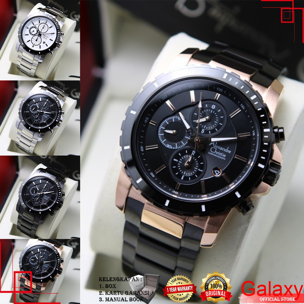 ALEXANDER CHRISTIE PRIA ORIGINAL JAM TANGAN ALEXANDRE CHRISTIE PRIA JAM ALEXANDER CRISTIE AC 6141