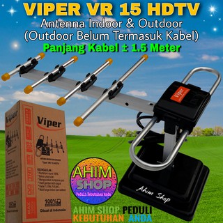 VIPER Antena TV Dalam Luar Indoor Outdoor Antenna Kabel Coaxial ± 1.5 Meter Tipe VR 15 HDTV