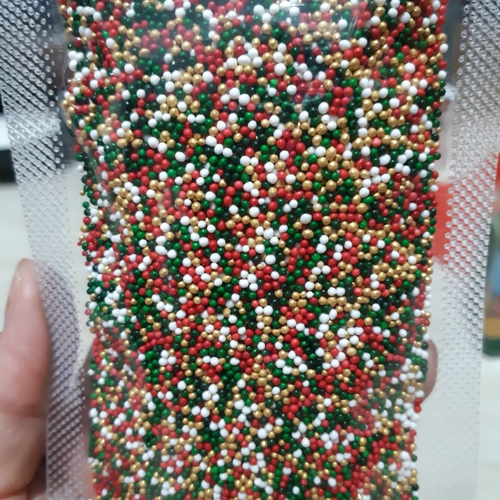 

sprinkle trimit sugar pearl 4 warna christmas hiasan kue natal 500gr