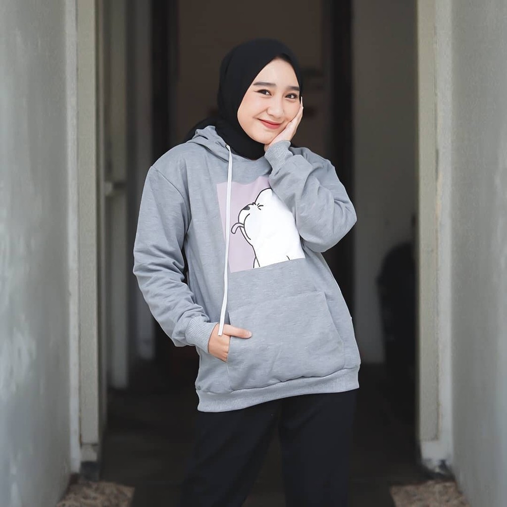 Cute Hoodie Cewek Terbaru l Sweater Hoodie Wanita Tebah Kpop COD