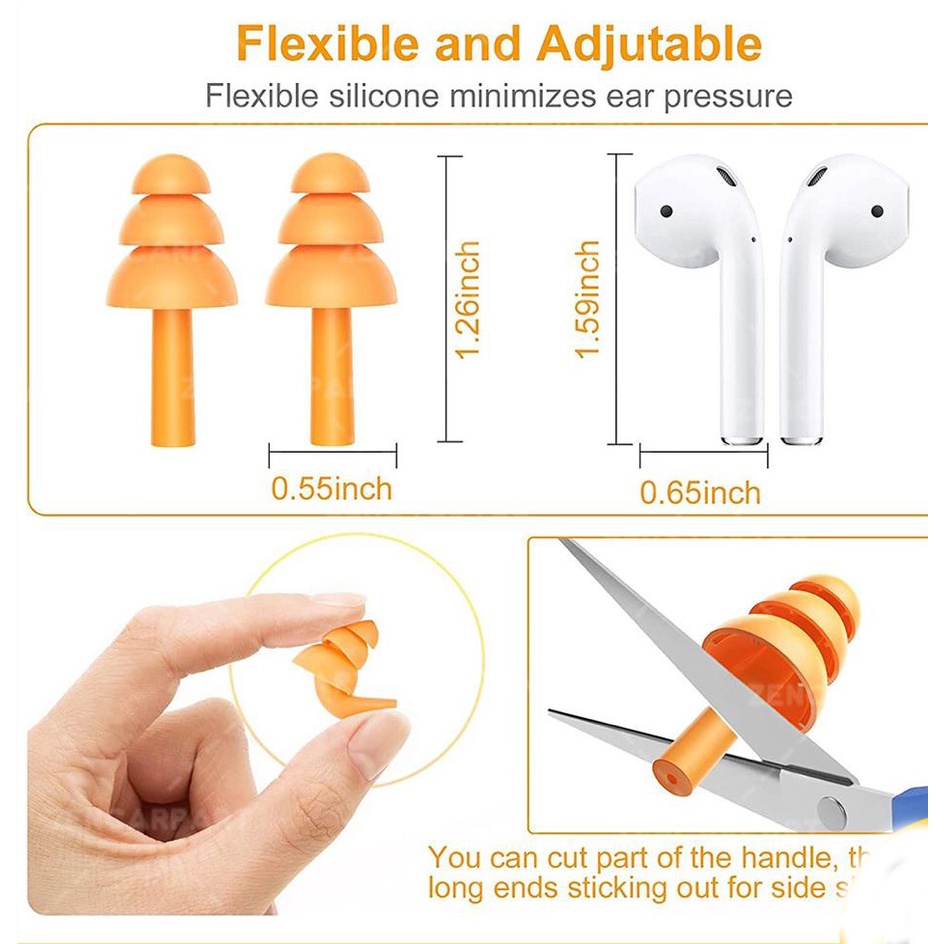 [ 1 Pasang]  Earplug UltraFit Corded Ear Plug Silicone Safety Anti Bising Penutup Telinga Peredam Suara Bising