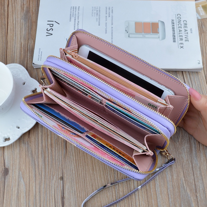 DOMPET PANJANG WANITA 2 RESLETING PREMIUM IMPORT BESAR MUAT HP SLOT KARTU UANG KOIN MARES WA455P5 KOREA BRANDED BATAM FASHION CEWEK REMAJA KEKINIAN