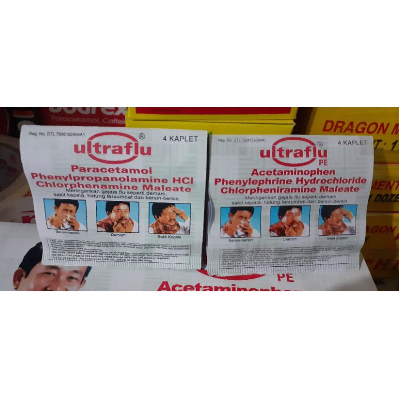 Jual OBAT BATUK PILEK ULTRAFLU 1 STRIP ISI 4 KAPLET/ OBAT BATUK PILEK ...