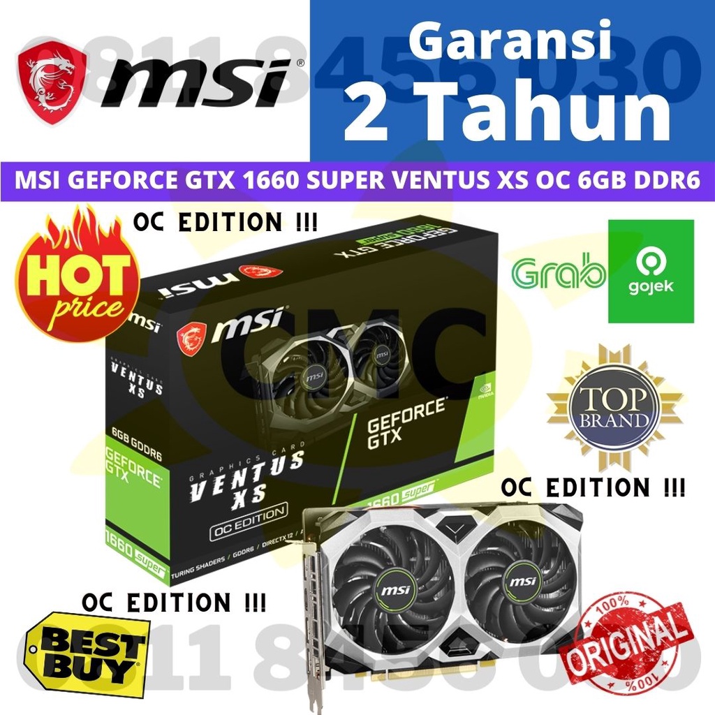 MSI GEFORCE GTX 1660 SUPER 1660Super VENTUS XS OC 6GB DDR6