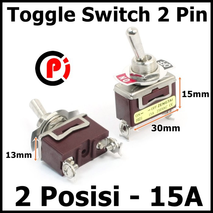 Toggle Switch Besar 2 Pin 2 Posisi ON OFF Saklar