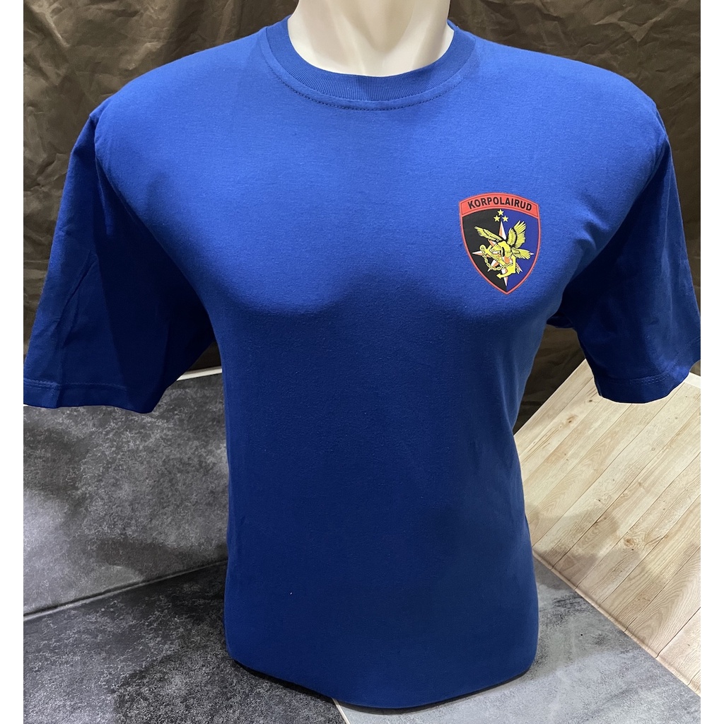 Kaos Katun Polair - Kaos AIRUD - Kaos POLAIRUD Biru