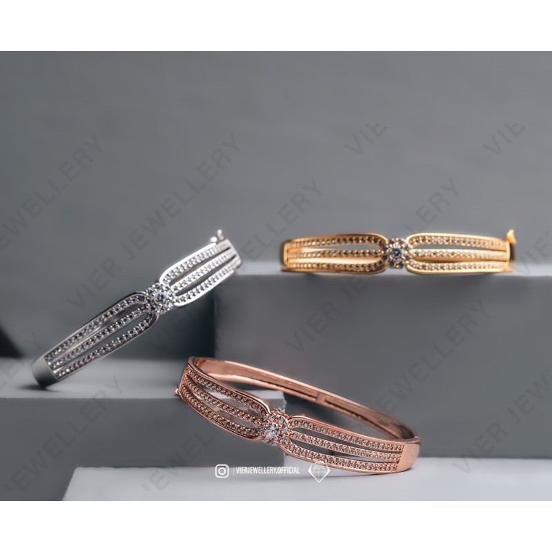 Vier Jewellery Wynn Edition Bangle 9429 / Gelang kaku Zirconia / Gelang Zirconia Quality AAA+