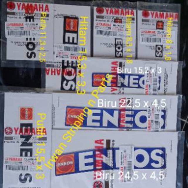 Sticker Stiker Striping Eneos Biru Hitam Putih ORIGINAL MX Sticker Stiker Striping Eneos Biru Hitam Putih ORIGINAL MX