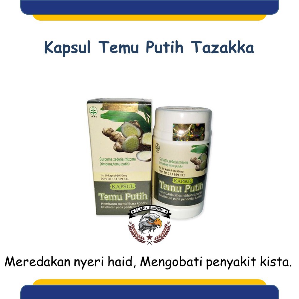 

Kapsul Temu Putih Tazakka Herbal Kanker Tumor Haid Tidak Lancar Kista