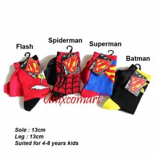  Kaos  Kaki  Anak  Superhero Kids Sock Shopee  Indonesia