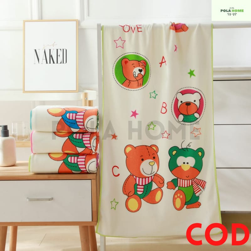 POLA Handuk Bayi Microfiber Premium Quality uk 50x100cm - 1pc