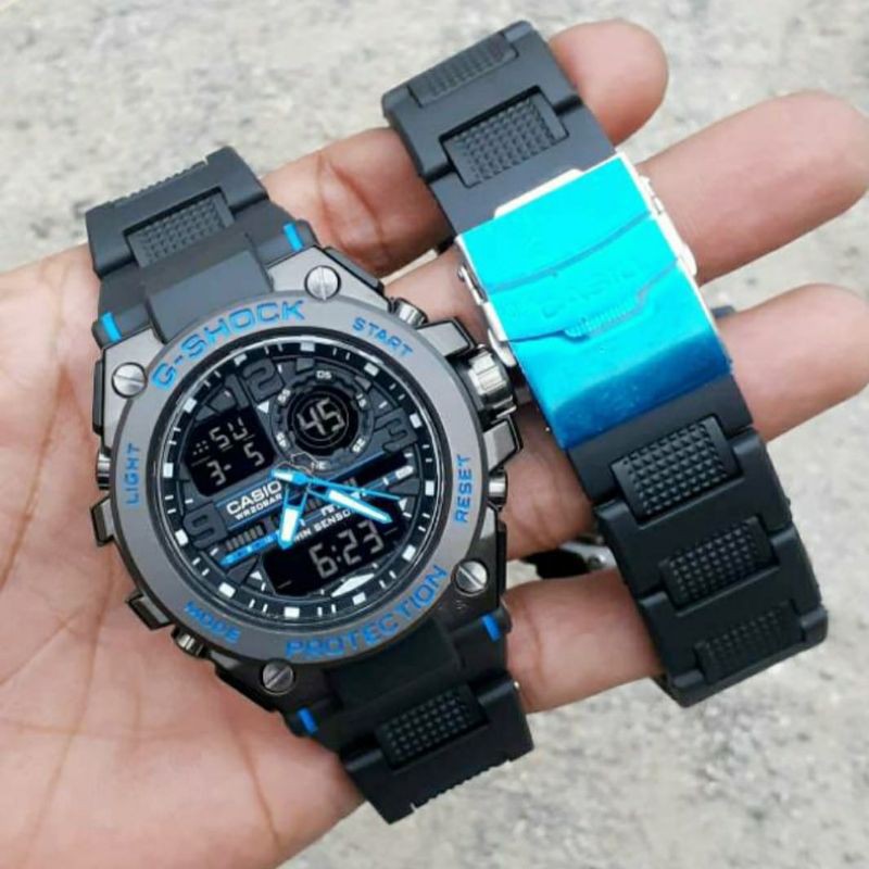 TERPOPULER!!!! BAHAN BESI HALUS JAM TANGAN TALI RANTAI JAM TERLARIS JAM PRIA GSHOCK GST8600