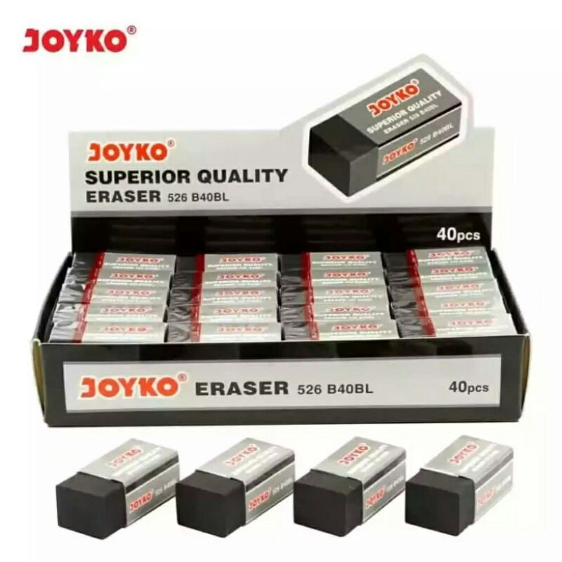 

Penghapus Joyko 526 B40BL / Joyko Superior Quality Eraser 526 B40BL / Penghapus Hitam Joyko