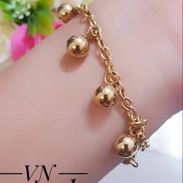 Titanium set perhiasan gelang cincin kalung anting  (anti iritasi dan tidak pudar) 2659