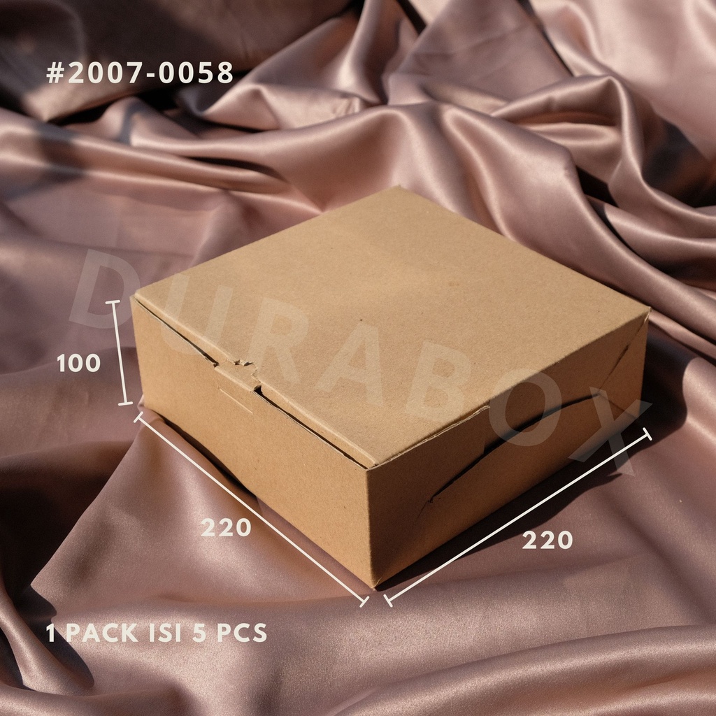 

22 x 22 x 10 cm MAILER | KARDUS / KARTON BOX CORRUGATED - KEMASAN / PACKAGING / PACKING MAKANAN | #2007-0058