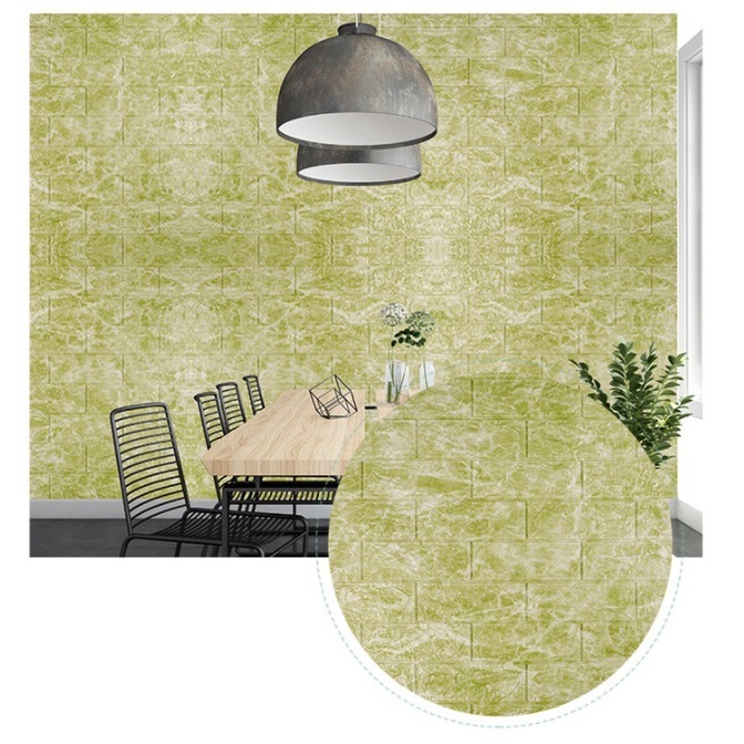 FYGALERYSURABAYA HL0201 Wallpaper Dinding 3D Foam Kecil Motif Bata Gradient