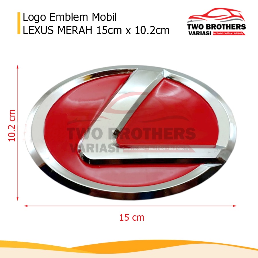 Emblem Logo Mobil Lexus Merah 15 cm