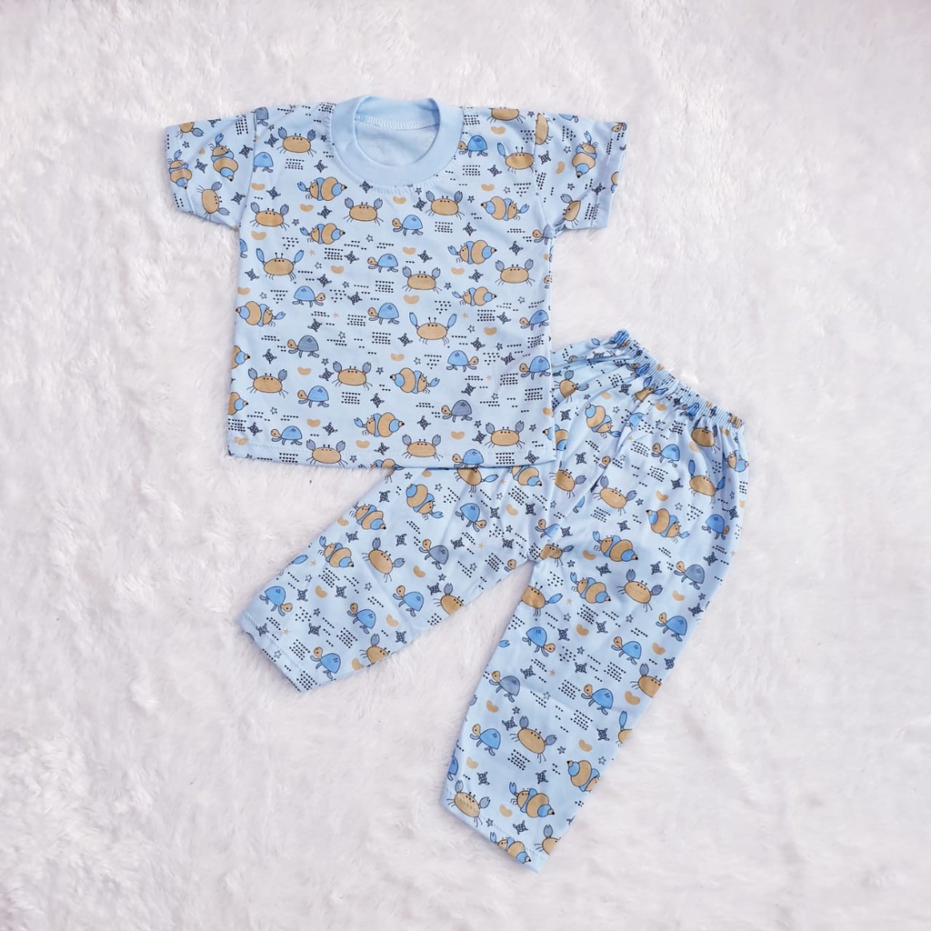 Cyandclothing - Setelan Anak Celana Panjang Motif Crab