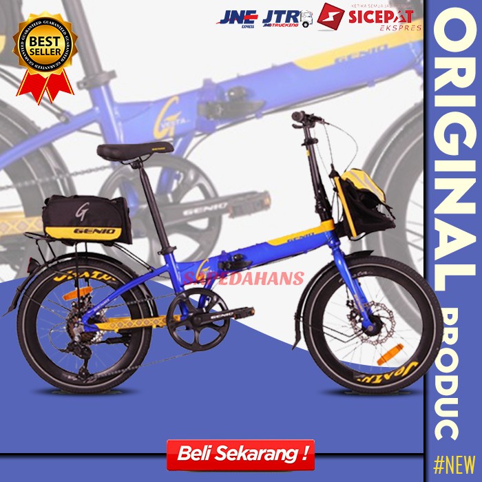 Sepeda Lipat Sepeda Lipat Anak Murah Original Genio Vesta 1.0 Alloy 20 Inch United DN114